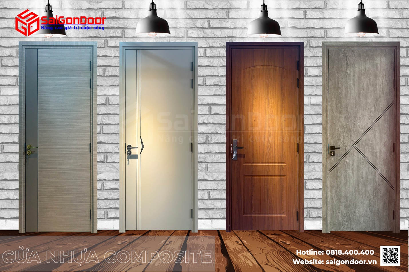 Một số mẫu cửa nhựa Composite đẹp